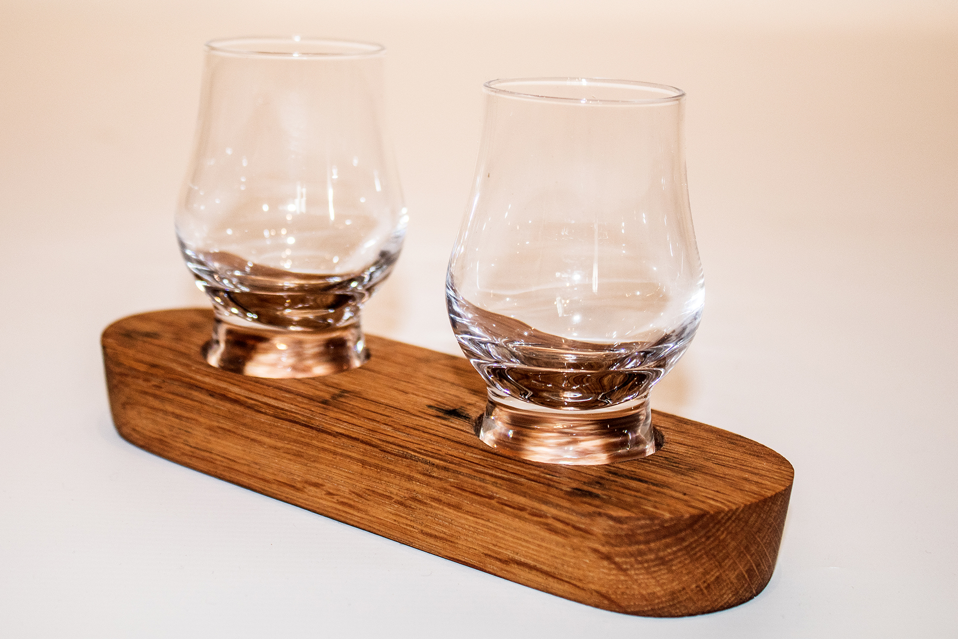 Oak Scotch Whisky Barrel Stave Twin Wee Dram Whisky Tasting Flight